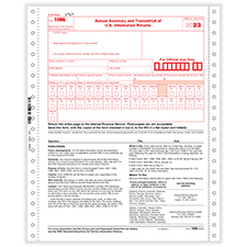 Picture of 1096, 2-Part, 1-Wide, Annual Summary & Transmittal, Continuous