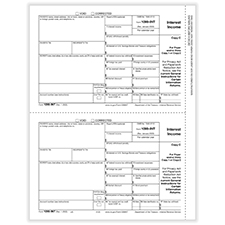 Picture of 1099-INT, 2-Up, Payer or State Copy C (1,000 Forms)
