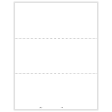 Picture of 1099 Blank, 3-Up, Horizontal Perforation