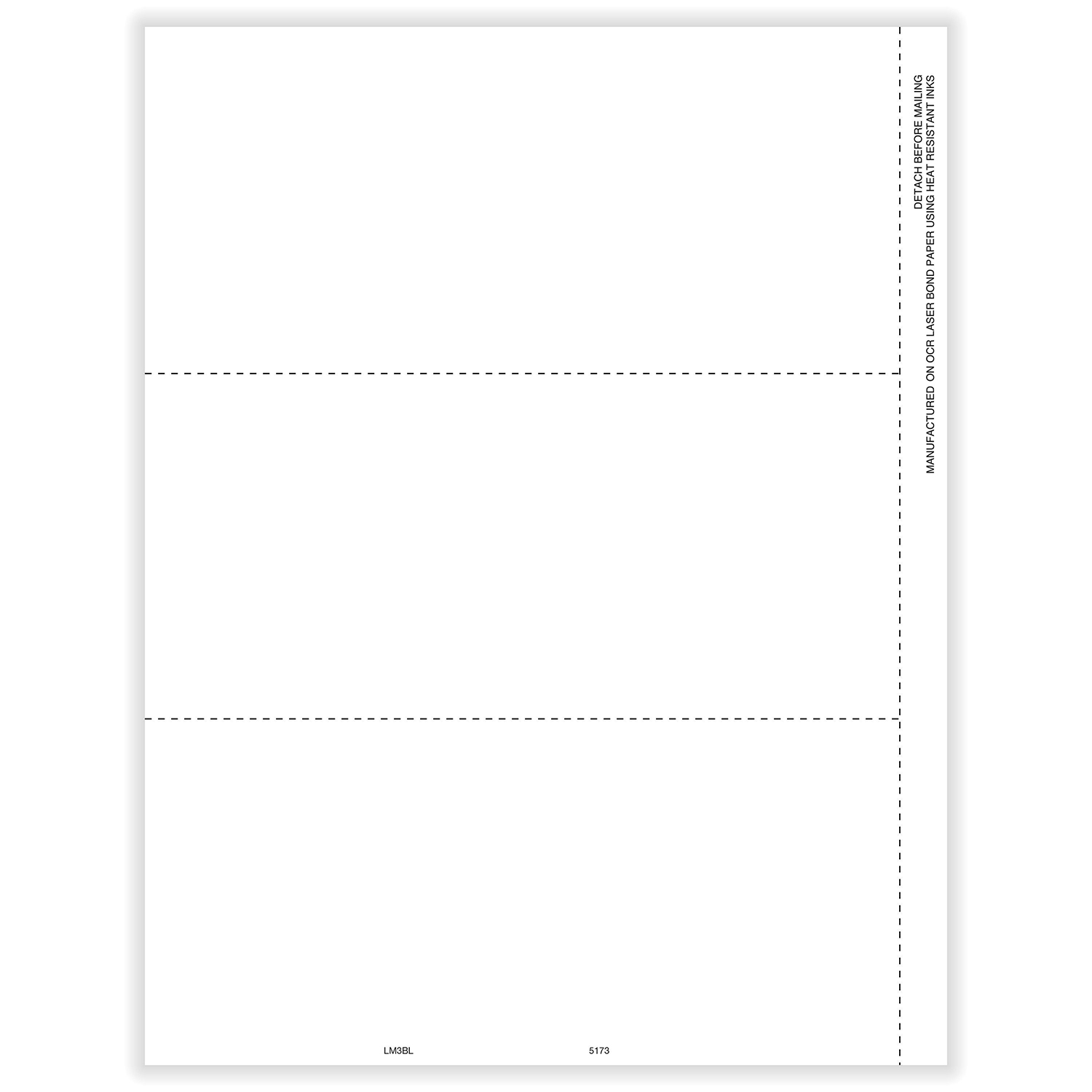 Picture of 1099-MISC Blank, Copy B & C, 3-Up, w/ Backer