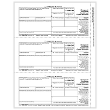 Picture of 1099-CAP, 3-Up, Shareholder Copy B (Changes in Corp Control & Capital Structure)
