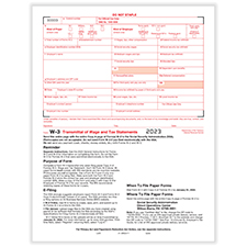 Picture of W-3 Transmittal of Income