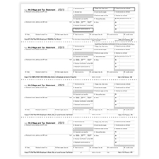 Picture of W-2, 4-Up Horizontal, Employee Copy B,C,2,2 or Extra Copy (500 Forms)