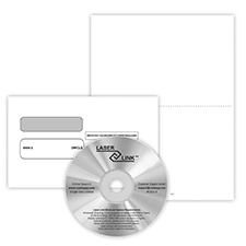 Picture of W-2 REC Copy Only Tax Form Set, Blank, 2-Up, with Envelopes & LaserLink Software, Pack of 50