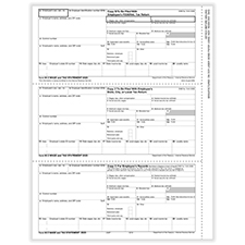 Picture of W-2, 3-Up Horizontal, Employee Copy B,C and 2