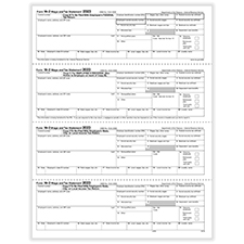 Picture of W-2, 4-Up Horizontal, Employee Copy B,C,2,2 or Extra Copy (N Style)