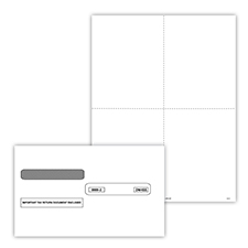 Picture of W-2/1099 Blank Recipient Copy (Only), 4-Up Box with Envelopes (No Backers) (50 Pack)