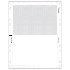 Picture of W-2, 4-Up Box, w/ Printed Backer Copy B, V-Fold Duplex, 11" (500 Forms)