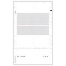 Picture of W-2, 4-Up Box, w/ Printed Backer Copy B and C, EZ-Fold Simplex, 14" (500 Forms)