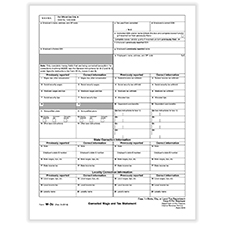 Picture of W-2C Employer State, City or Local Copy 1 or D, Corrected Income (500 Forms)