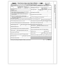 Picture of 2025 1042S Federal Copy A, Foreign Person's U.S. Source Withholding, Pack of 50 (50 Forms)