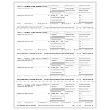 Picture of W-2, 4-Up Horizontal, Employer Copy D or 1 State/City or Local