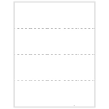 Picture of W-2 Blank Face, 4-Up (Horizontal), w/o W-2 Backer Instructions, Pack of 50 (100 Forms)