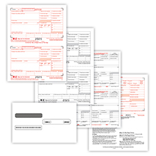 Picture of W-2 Set, 6-Part, 4-Up with Self-Seal Envelopes (50 Recipients)
