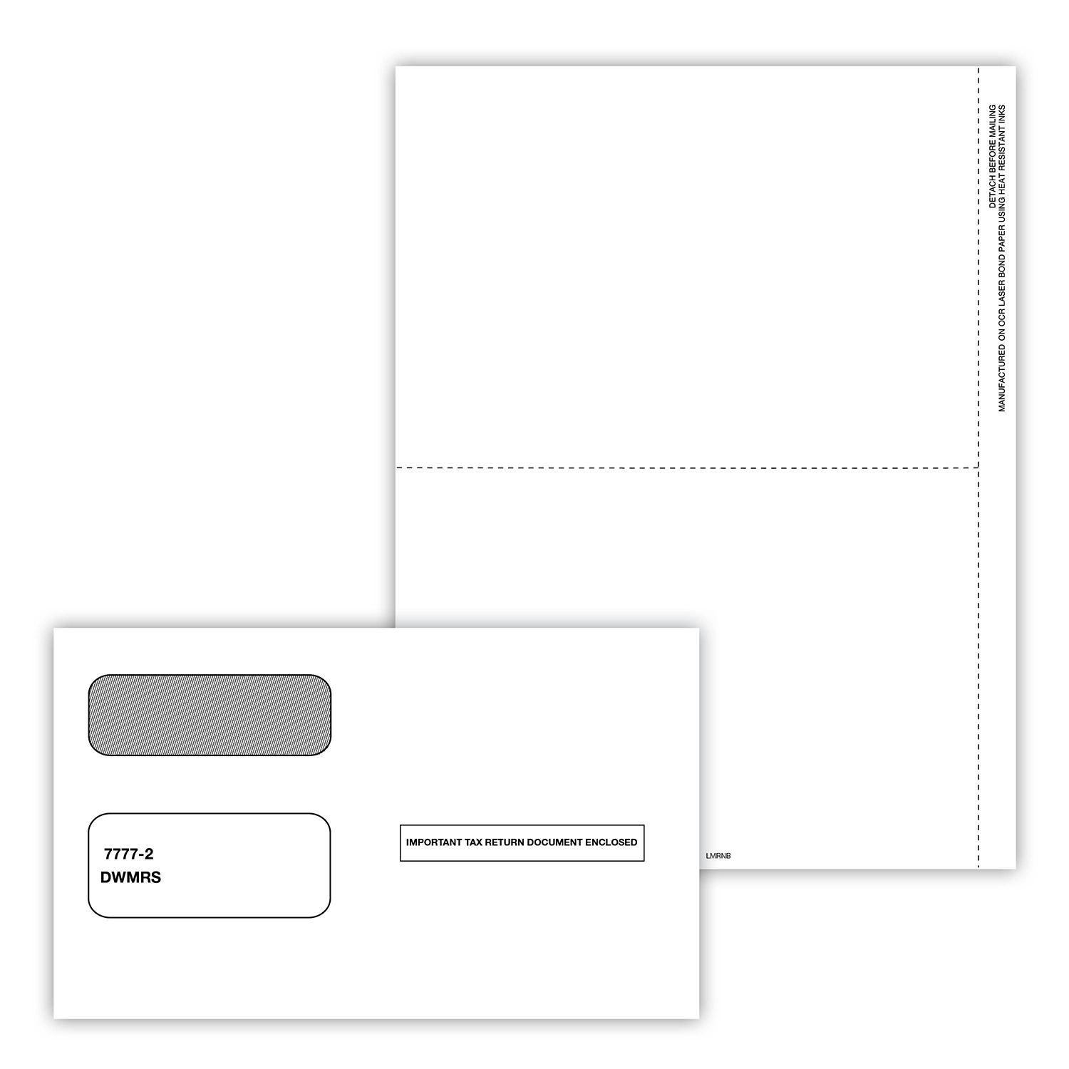 Picture of 1099-MISC Blank Recipient Copy (Only), 3-Part with Envelopes (25 Pack)