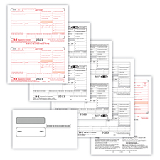 Picture of W-2 Set, Copy A,B,C,D,1,2 w/ Envelopes (DWCL) (100 Employees/Recipients)