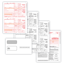 Picture of 1099-MISC Set, Copy A,B,C,C w/ Self-Seal Envelopes (DWMRS) (50 Employees/Recipients)