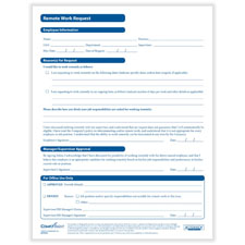Picture of Employee Remote Work Request Form, Pack of 50