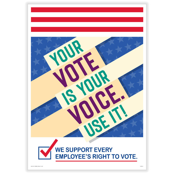 Picture of Get Out the Vote, "Your VOTE Is Your Voice. Use It!", Posters (3-Pack)