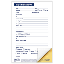Picture of Time Off Request Form, 50-Pack