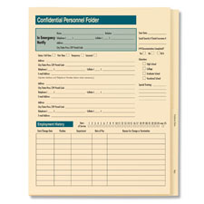 Picture of Personnel File (Vertical), Pack of 25