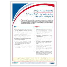 Picture of Politics at Work, "Do's and Don'ts", Poster