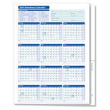 Picture of 2024 Attendance Calendar Folder, Pack of 25