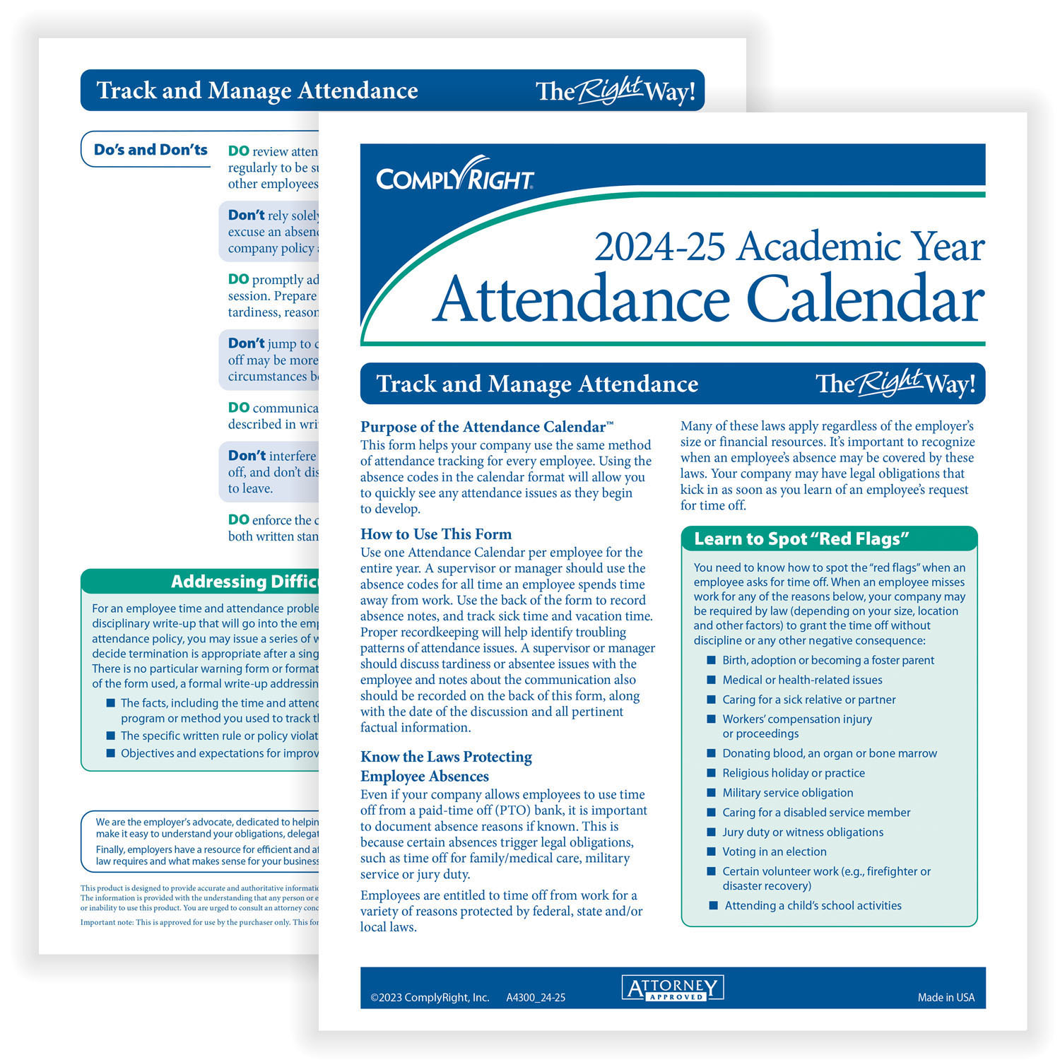 ComplyRightDealer | 2022-2023 Academic Year Employee Attendance Calendar