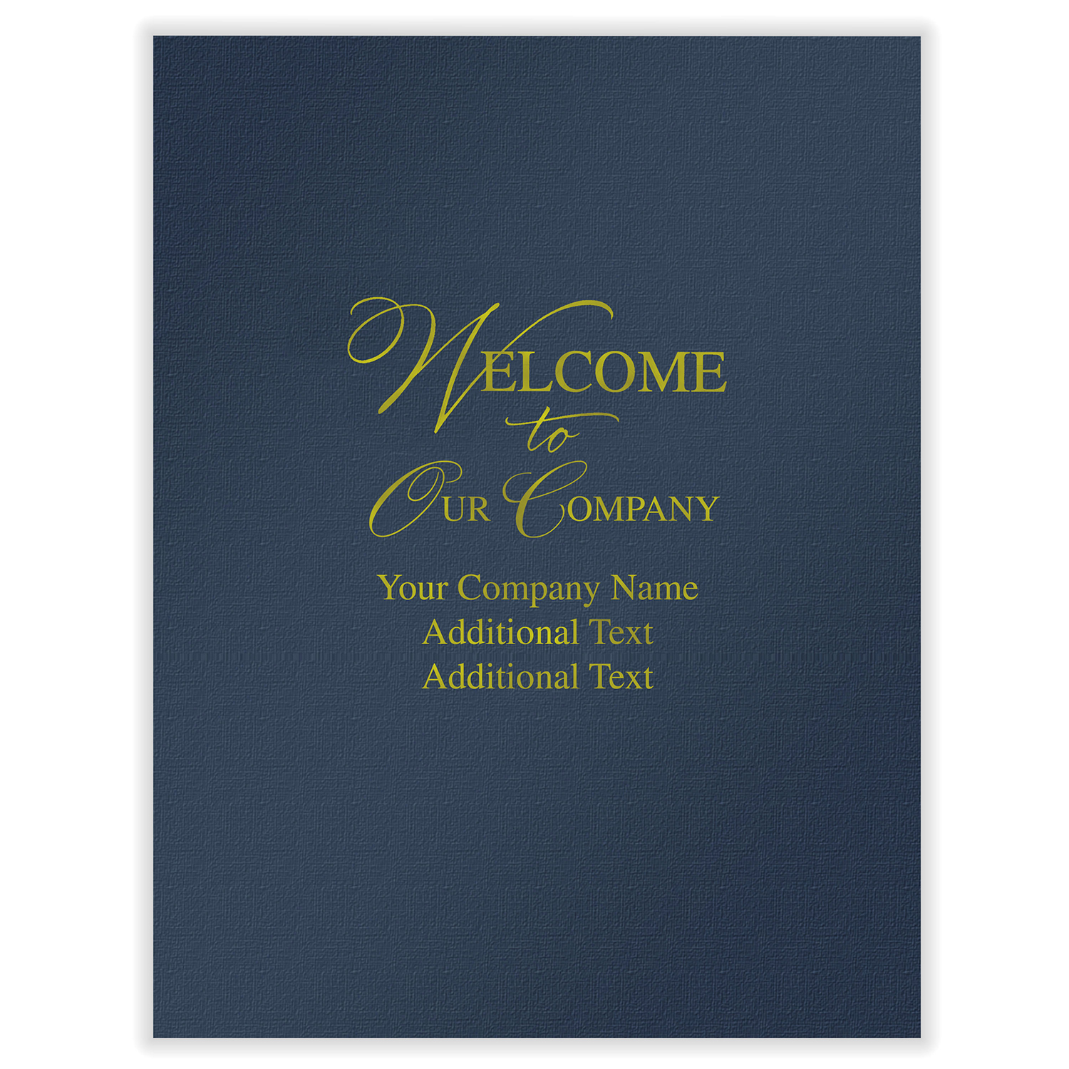 Picture of HR Imprinted Folder, "Welcome To Our Company", Blue