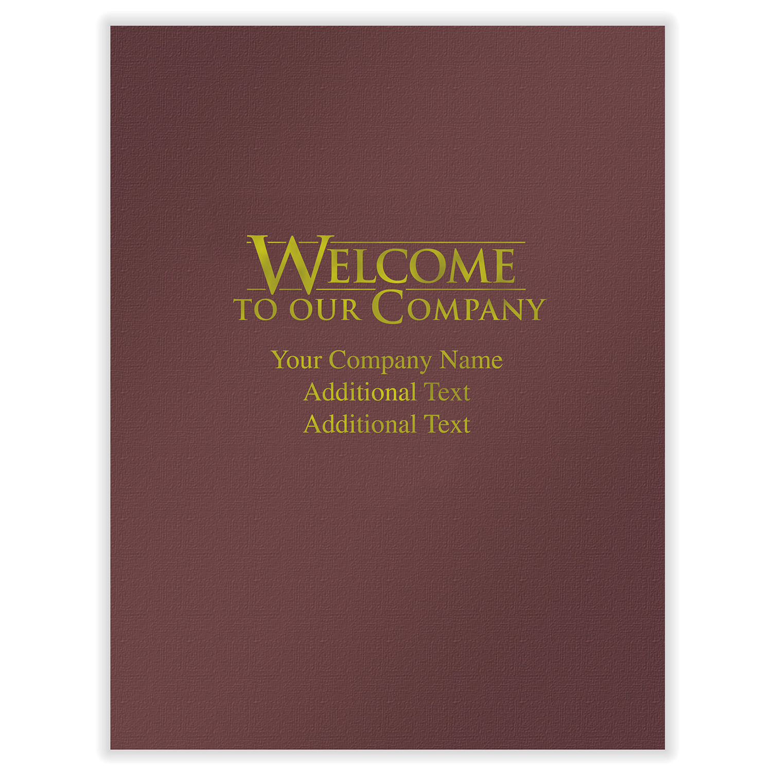 Picture of First Impression Folders, "Welcome To Our Company" Classic, Burgundy