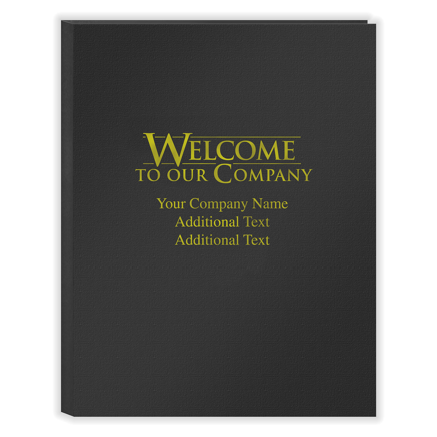 Picture of First Impression Folders, "Welcome Our Company" Classic, Expanded,  Black