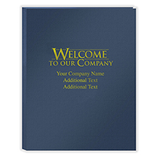 Picture of First Impression Folders, "Welcome To Our Company" Classic, Expanded,  Blue