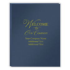 Picture of First Impression Folders, "Welcome To Our Company", Expanded,  Blue