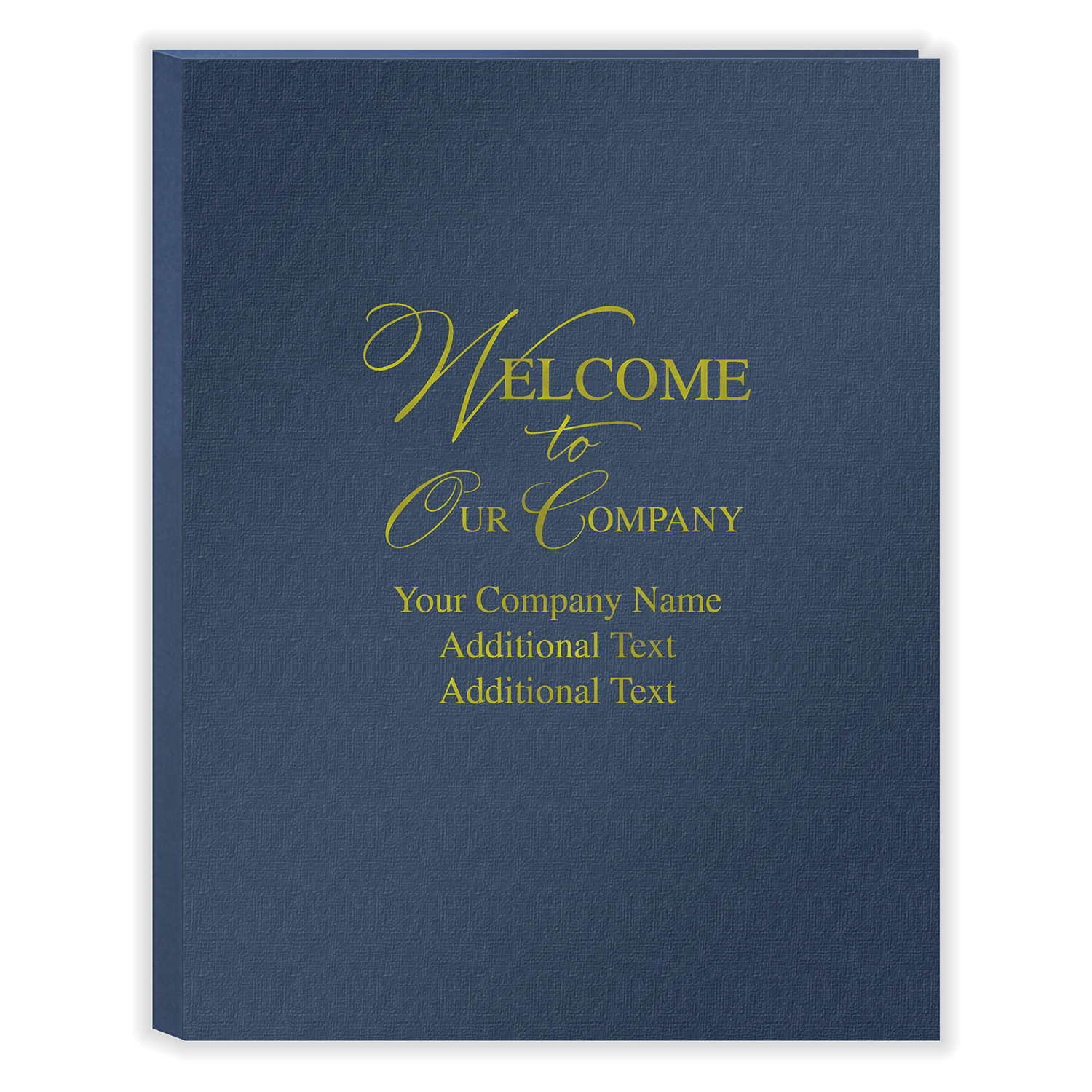 Picture of First Impression Folders, "Welcome To Our Company", Expanded,  Blue