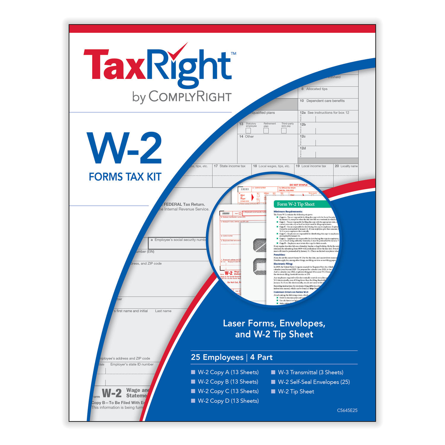 Picture of TaxRight W-2 4-Part Kit (25 Recipients)