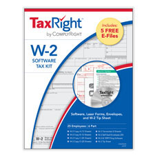 Picture of TaxRight W-2 6-Part Software Kit (25 Recipients)