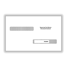 Picture of DW Envelope for W-2 and 1099-R, 4-Up, Diagonal, Gum-Seal