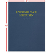 Picture of Tax Presentation Folder, Navy Blue (Three Star - Embossed), Double Pockets, 9" x 12", Pack of 50