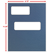 Picture of Tax Presentation Folder (Imprinted), Double Offset Windows, Blue, 8-3/4" x 11-1/4", Pack of 50