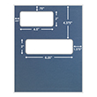 Picture of Tax Presentation Folder (Imprinted), Double Offset Windows, Blue, 8-3/4" x 11-1/4", Pack of 50