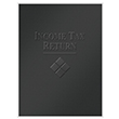 Picture of Tax Presentation Folder (Imprinted), Black (Income Tax Return - Embossed), Double Pockets, 9" x 12", Pack of 50