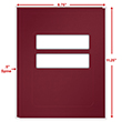 Picture of Tax Presentation Folder (Imprinted), Double Windows, Burgundy, 8-3/4" x 11-1/4", Pack of 50