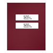 Picture of Tax Presentation Folder (Imprinted), Double Windows, Burgundy, 8-3/4" x 11-1/4", Pack of 50