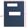 Picture of Tax Presentation Folder (Imprinted), Double Offset Windows, Navy Blue, 8-3/4" x 11-1/4", Pack of 50