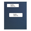 Picture of Tax Presentation Folder (Imprinted), Double Offset Windows, Navy Blue, 8-3/4" x 11-1/4", Pack of 50