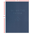 Picture of Tax Presentation Folder, "Income Tax Return", Blue, 9" x 12", Pack of 50