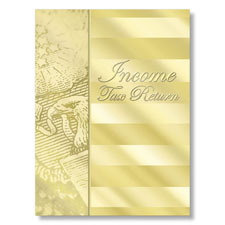 Picture of Tax Presentation Folder, "Income Tax Return", Gold, 9" x 12", Pack of 50