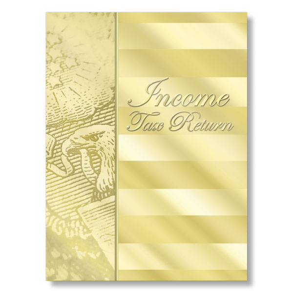 Picture of Standard Income Tax Return Folder (Gold), 9" x 12"