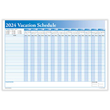 Picture of 2022 Full Vacation Schedule (36" X 24") (Laminated, erasable, includes marker)