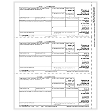 Picture of 1099-CAP, 3-Up, Corp/Broker Copy C (Changes in Corp Control & Capital Structure)